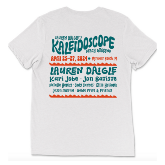 Kaleidoscope Beach Weekend Lineup Tee | Delivered by June 8th