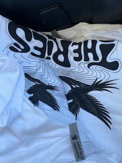 #8- The Ries Brothers Black Bird Logo Tee (White)